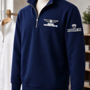 Genesis Scottish Open 2026 Rolex GE01 Embroidered Logo and City Premium Quarter-Zip Pullover Sweatshirt